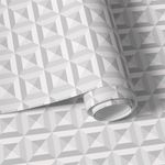 Papel de Parede Branco Quadrados 3D ll