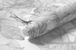 Papel de Parede Flores Lírios (Tons de Cinza)