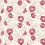 Papel de Parede Floral Vermelho 