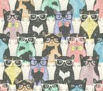 Papel de Parede Gatinhos Coloridos 