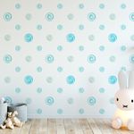 Papel de Parede Bolinhas (Tons de Azul)