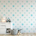 Papel de Parede Bolinhas (Tons de Azul)