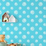 Papel de Parede Bolinhas (Fundo Azul)