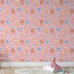Papel de Parede Animais Savana (Rosa)
