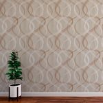 Papel de Parede Linhas Onduladas (Tons de Bege)