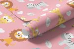 Papel de Parede Animais Savana (Rosa)
