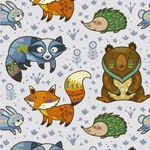 Papel de Parede Infantil Animais Fofos 
