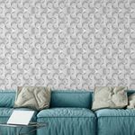 Papel de Parede Hexagonal Branco 3D