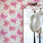 Papel de Parede Flores Brancas e Rosas 