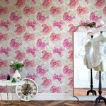 Papel de Parede Flores Brancas e Rosas 
