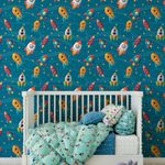 Papel de Parede Infantil Foguetes 