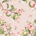 Papel de Parede Flores Delicadas Tons de Rosa 