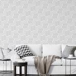 Papel de Parede Ondas Geométricas Abstratas 
