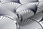 Papel de Parede Arabesco Azul Escuro 
