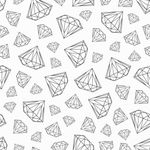 Papel de Parede Branco com Diamantes 