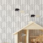 Papel de Parede Infantil Setas (Cinza)