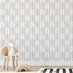 Papel de Parede Infantil Setas (Cinza)