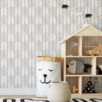 Papel de Parede Infantil Setas (Cinza)