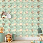 Papel de Parede Infantil Balões (Verde)