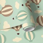 Papel de Parede Infantil Balões (Verde)