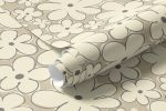 Papel de Parede Flores Delicadas (Bege)