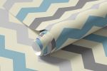 Papel de Parede Chevron (Azul e Cinza)