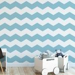 Papel de Parede Chevron Grande (Azul)