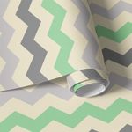 Papel de Parede Chevron Simples (Verde e Cinza)