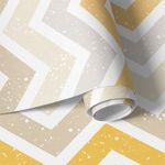 Papel de Parede Chevron Amarelo Manchado 