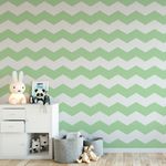 Papel de Parede Chevron Grande (Verde)