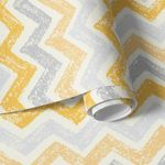 Papel de Parede Chevron Giz Amarelo