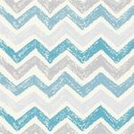 Papel de Parede Chevron Giz Azul