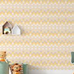 Papel de Parede Setas Cinzas e Amarelas