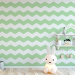 Papel de Parede Chevron Grande (Verde)