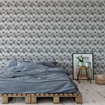 Papel de Parede Retro Círculos (Preto e Branco)