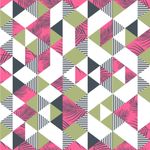 Papel de Parede Triângulos Rosa e Verde