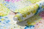Papel de Parede Hortênsias Floral Colorido 