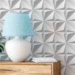 Papel de Parede Origami 3D Branco
