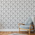Papel de Parede Origami 3D Branco