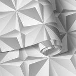 Papel de Parede Origami 3D Branco