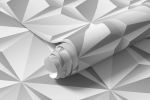 Papel de Parede Origami 3D Branco