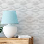 Papel de Parede Ondas Brancas 3D