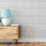 Papel de Parede Ondas Brancas 3D