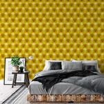 Papel de Parede Estofado Amarelo
