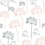 Papel de Parede Dente de Leão (Rosa e Cinza)