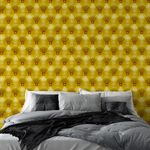Papel de Parede Estofado Amarelo
