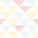 Papel de Parede Triângulos Rosa Azul e Amarelo
