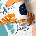 Papel de Parede Folhas Coloridas Abstratas