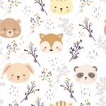 Papel de Parede Infantil Animais Fofos