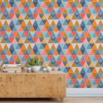 Papel de Parede Triângulos com Mandalas